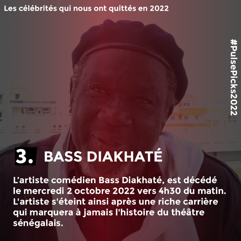 PulseSenegal's tweet photo. L'année 2022 a été marquée par le décès de nombreuses personnalités du monde de la culture et des médias. Ils ont fait leurs adieux au public. Retour sur les artistes et journalistes qui ont perdu la vie cette année.🕊️

#PulsePicks2022