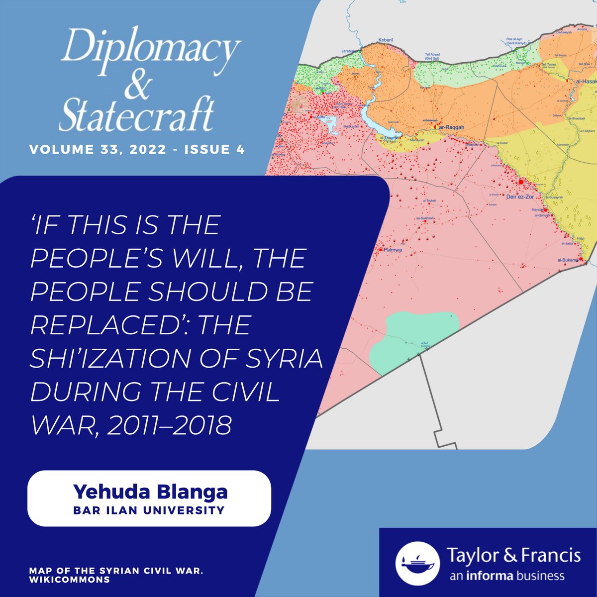 Diplomacy and Statecraft (@diplostatecraft) on Twitter photo Yehuda Blanga from <a href="/ubarilan/">Bar-Ilan University</a> presents analysis of religious and sectarian aspects of Syria/Iran relations, including the actions of the Shi'ite axis towards the Sunni majority.
🔗doi.org/10.1080/095922… Yehuda Blanga from <a href="/ubarilan/">Bar-Ilan University</a> presents analysis of religious and sectarian aspects of Syria/Iran relations, including the actions of the Shi'ite axis towards the Sunni majority.
🔗doi.org/10.1080/095922…