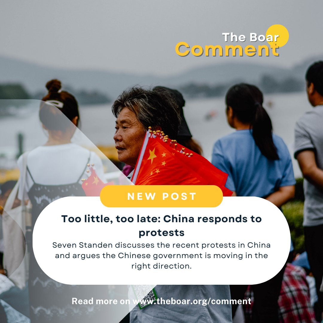 BoarComment's tweet image. Seven Standen comments: "What happens next remains to be seen, both in China and on the international stage, but a small victory is still something to celebrate"

Read the article here: theboar.org/2022/12/too-li…

Image: Hassaan Malik / Unsplash

#china #COVID19 #protests