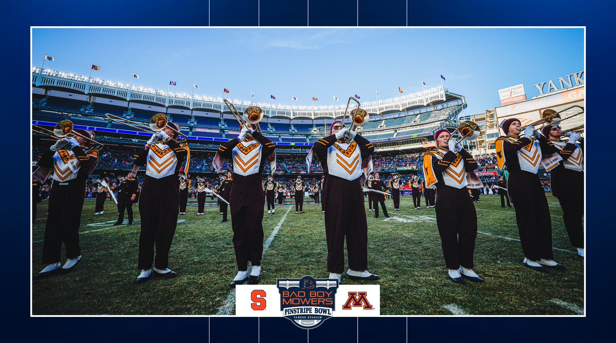 Yankees's tweet photo. Tunes brought to you by @UMNmarch 🎶

@GopherFootball | #PinstripeBowl | @PinstripeBowl https://t.co/7tOux1wuDd
