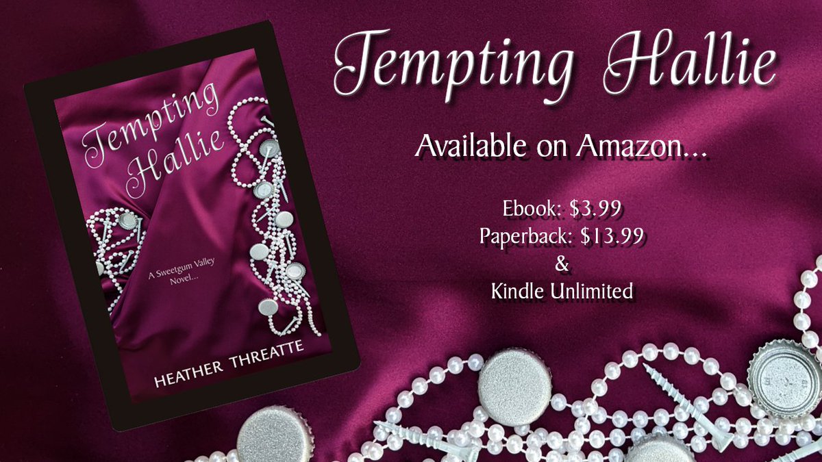 hmthreatte's tweet photo. I did a thing. Well, I did a thing for the 5th time.

Just published my 5th book, Tempting Hallie. There's a somewhat broody, but very sexy bartender, and a sweet, but feisty young woman who can outwit almost anyone, except him. ❤️

It's good. I swear. 😂

https://t.co/En21OIfOJl https://t.co/i5RjcgjX19