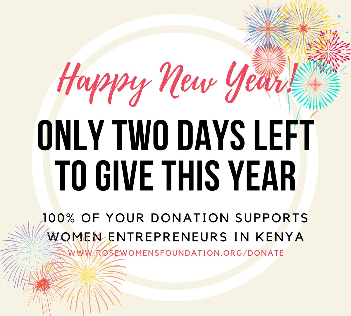 Only TWO DAYS left to give in 2022! Your entire donation supports women entrepreneurs in Kenya through gospel transformation and entrepreneurship training. See how to donate here or go to rosewomensfoundation.org/donate TODAY. - mailchi.mp/rosewomensfoun…