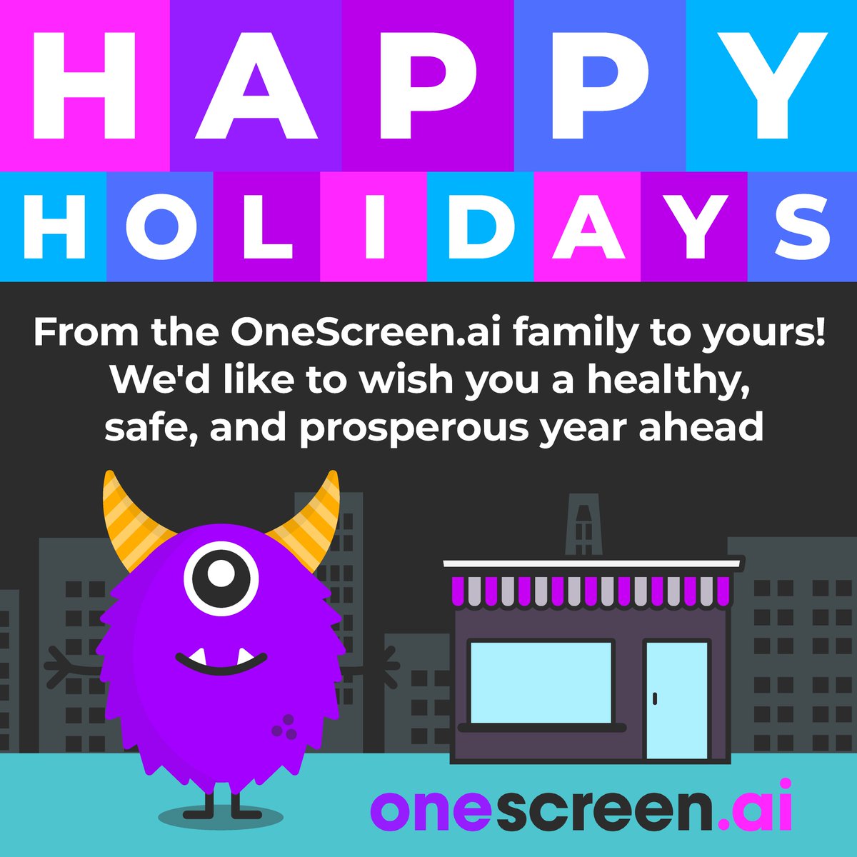 onescreenai's tweet image. The entire OneScreen.ai team wishes you all the best as we enter another year! We can&apos;t express our gratitude enough for your support in 2022. 💜

We have plenty of exciting plans in the works for 2023. You&apos;ll just have to wait and see...🚀

#onescreenai