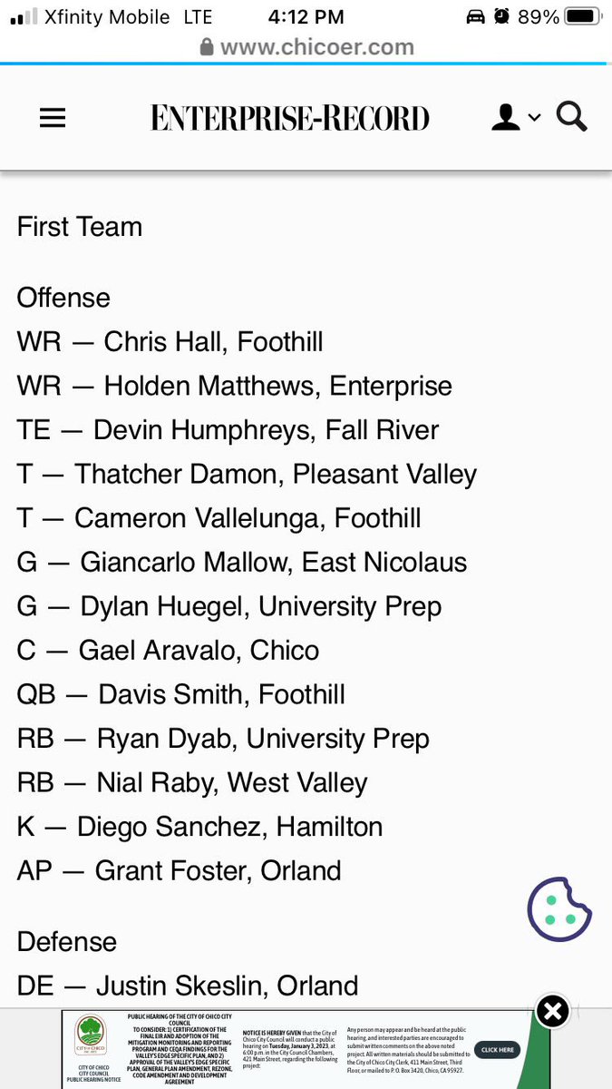 HoldenMathews1's tweet photo. After a good season, I made the All-Section 1st Team. Thank you to my quarterback @Jaylen7Johnson. 7on7 szn and track szn is coming up soon! @Tony_TDUB @coachklynch @coach_asuega @BKwrStanford @CoachBenBlake @ncsa @westcoastpreps_ @CoachReedLive @BrandonHuffman @_camlemons https://t.co/t5UsNxqq3T