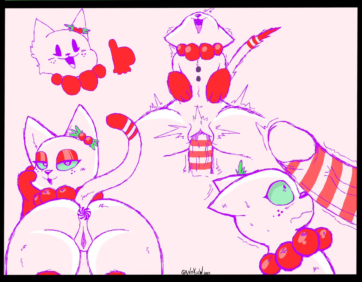 WiskieW's tweet photo. The peppermint cat, Merry Christmas to all and Happy New Year uvu

thanks to @acstlu for creating this character ❤️🤍
.
.
.
.
.
.
#furry #furryart #nsfwart #Yiff #rule34 https://t.co/a4Lc3Wt1a5