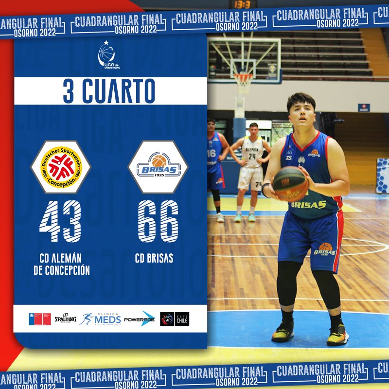 Temporada 2022 🔴🔵

Resultado 3 cuarto 

@cda_concepcion vs. @deportivobrisas 

#spaldingchile | @indchile | @mindepchile | @chilefeba | #poweradecl | #clinicameds