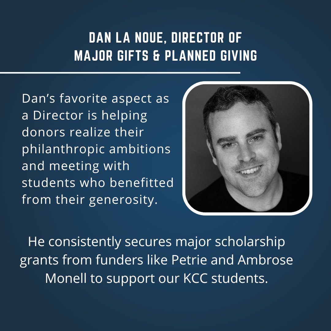 Meet Dan La Noue, Director of Major Gifts &amp; Planned Giving! #cunykcc #KCC #CUNY #OIAStaff