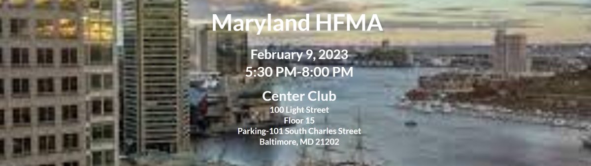 Registration open-HFMA MD CFO dinner. We hope you can join us for "Aftershock-Implications of COVID on Healthcare Delivery Models", a panel discussion featuring panelists Jenny Smith, Brad Chambers, and Kevin Sexton, facilitated by India Suter. To register:cvent.me/mE5lRB