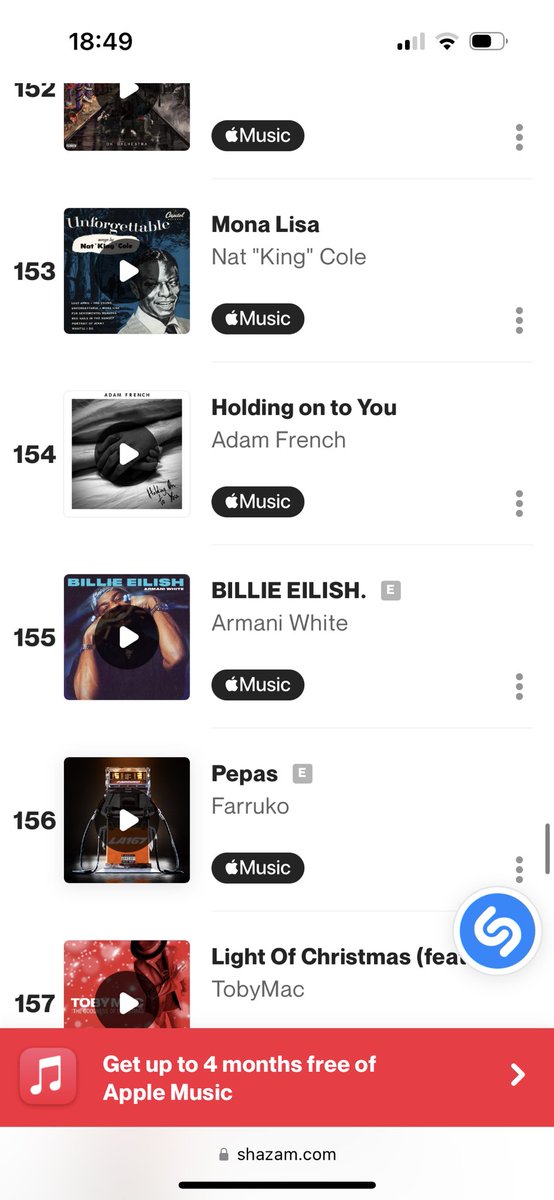 AdamFrenchUK's tweet photo. 🤯🇺🇸🇨🇦 ‘Holding on To You’ is back in the @shazam charts, this time it’s climbing the top 200 in the U.S! 🇺🇸 currently at number 154. And also at number 115 in Canada 🇨🇦 Shazam it for your old pal.🍊🙌🏻🖤x #holdingontoyou #adamfrench #after #aftereverhappy #aftermovie https://t.co/E41PaQ29Is