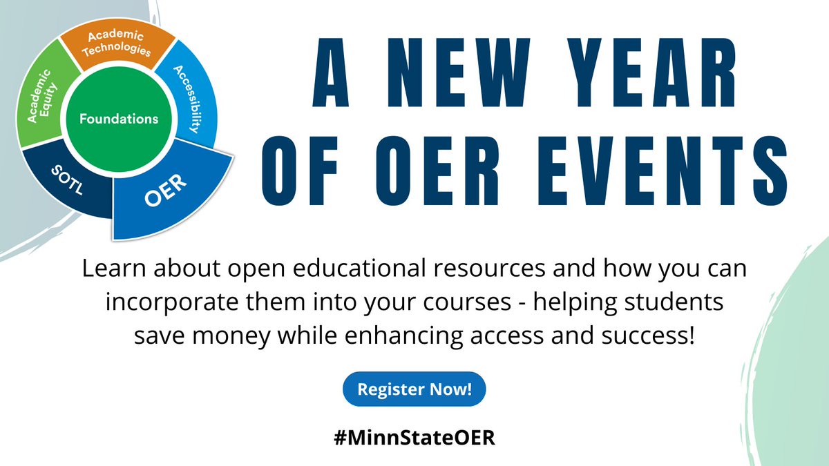 📣New this year: Minnesota State faculty are able to collaborate with their high school Concurrent Enrollment  instructors in OEN Webinars and OER Learning Circle projects! #MinnStateOER

Learn more: asanewsletter.org/2022/12/29/new…
