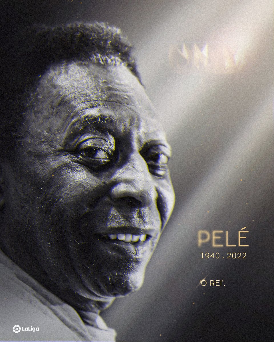 LaLiga's tweet photo. 🙏 'O REI' PELÉ 👑 https://t.co/EMjeZeFn3p