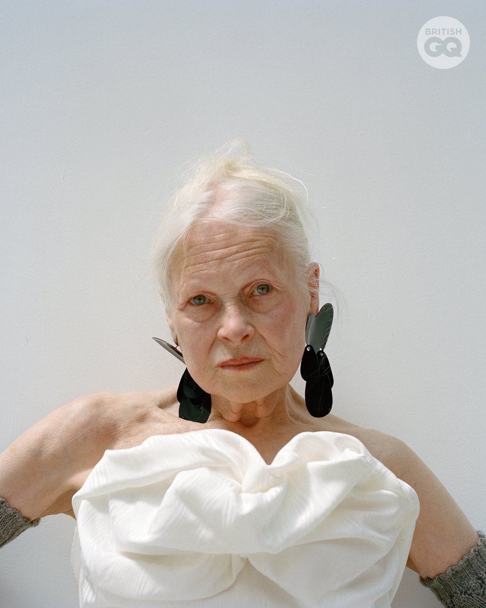 BritishGQ's tweet photo. Rest in peace Vivienne Westwood, punk’s grande dame. 
Photo by Wayne Hanson for #GQMOTY 2021. https://t.co/5JMFbD8SqO