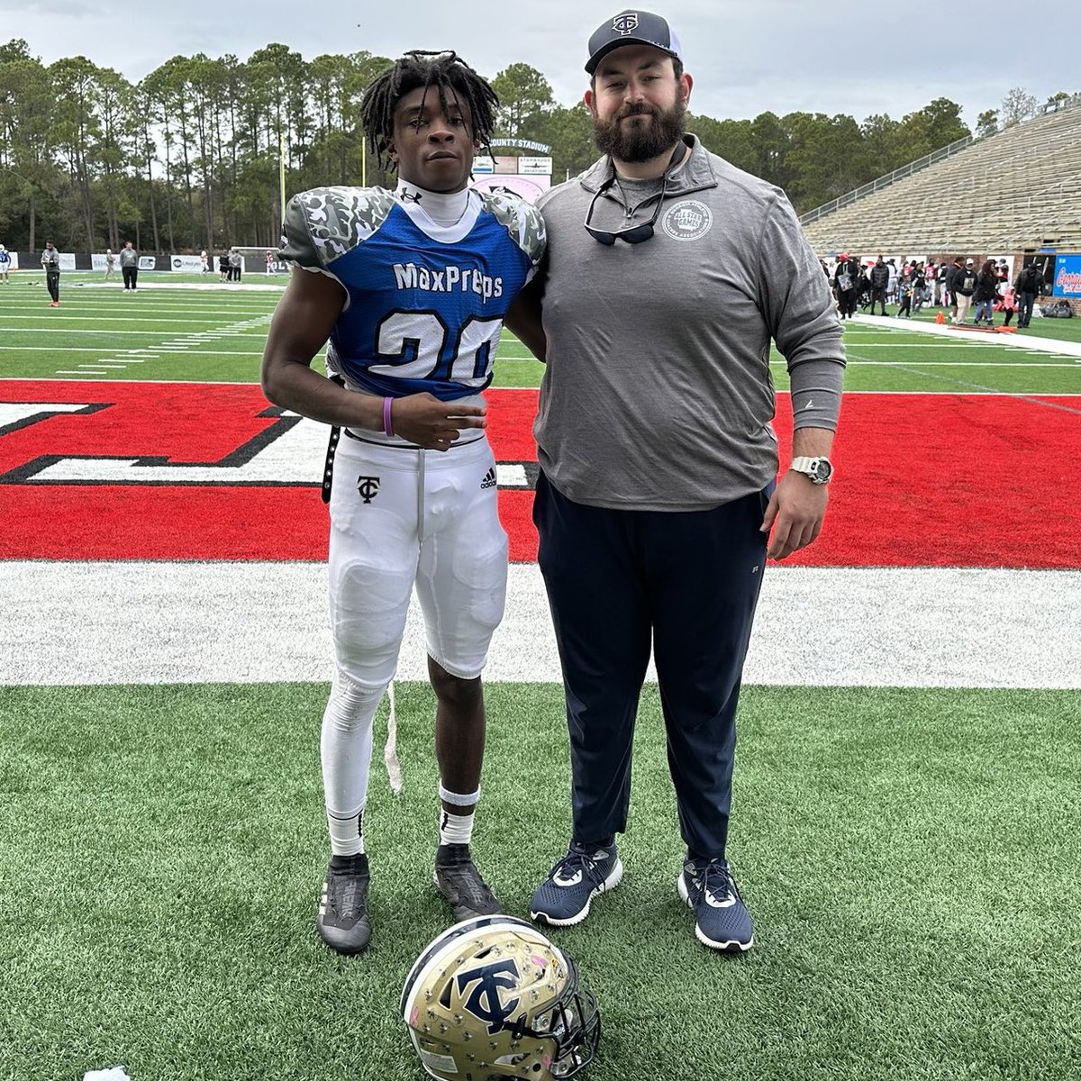tcchsyjfootball's tweet photo. Kendarius Reddick and Coach Bynum participated in the @GACACoaches Allstar Sophomore Game. Tywon Christopher, Coach Lovejoy, and Hayden Morales participated in the Junior Game. #TheCounty #TogetherWeSwarm #W1NTHEDAY 
@KendariusReddi1 @CoachDBynum @TywonChristoph1 @haydendmorales https://t.co/oCgztnFfPA