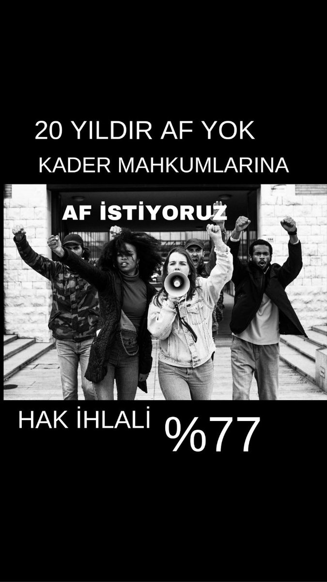 <a href="/RTErdogan/">Recep Tayyip Erdoğan</a> <a href="/dbdevletbahceli/">Devlet Bahçeli</a> Cezaevi koşulları ıslah olunmayacak kadar ağır şartlar içermektedir.
Her konuda mağduriyet yaşayan mahkumlar ve ailelerin talepleri görülmelidir.ErdoğanBahçeli ÇözümGenelAf