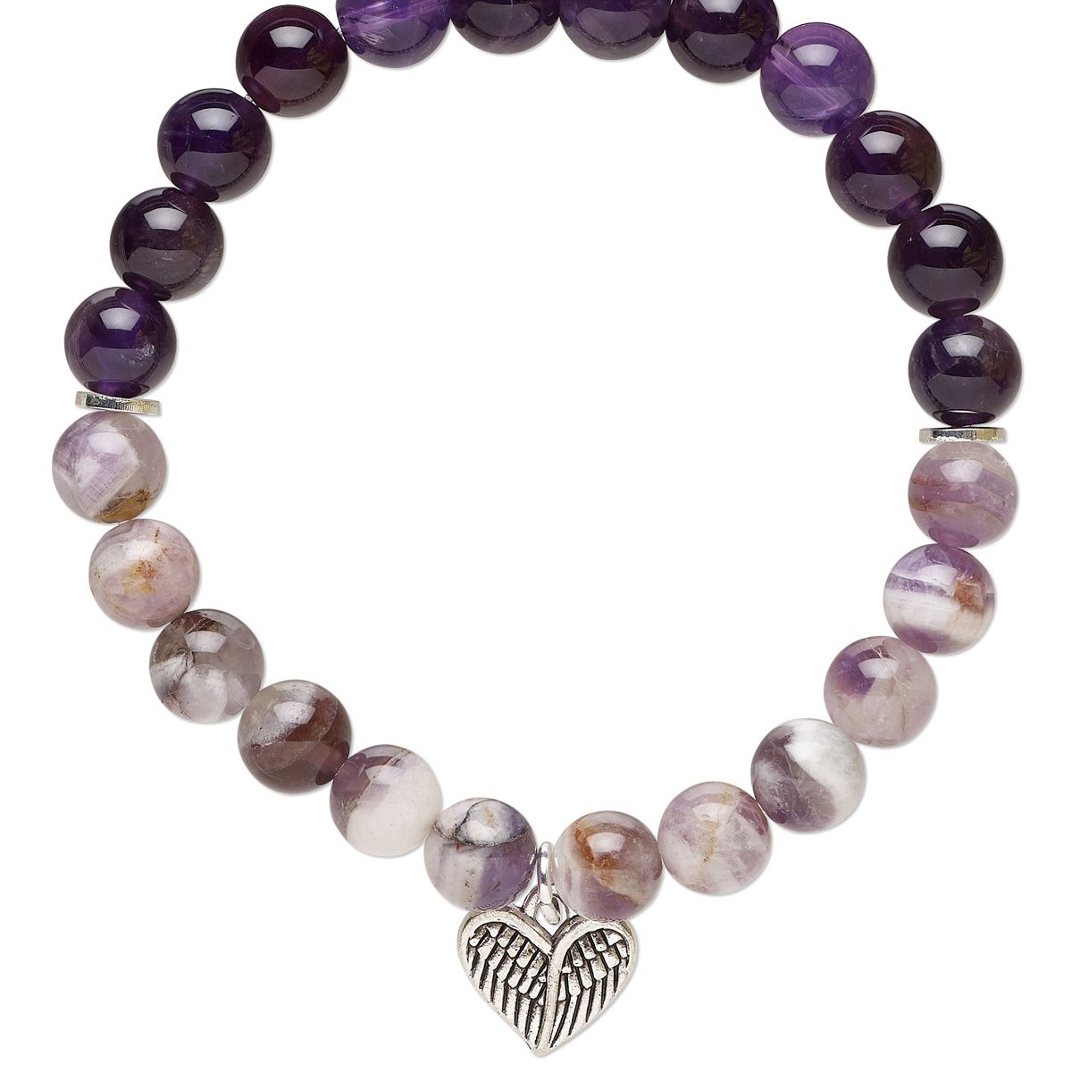 FireMtnGems's tweet photo. Whether you wear energy #bracelets for their healing properties or just enjoy gemstone jewelry, you can't help but love this beautiful amethyst bracelet accented with sweet angel wing charms.
#FMGDesign #GemstoneJewelry https://t.co/DwPSgI8tjm