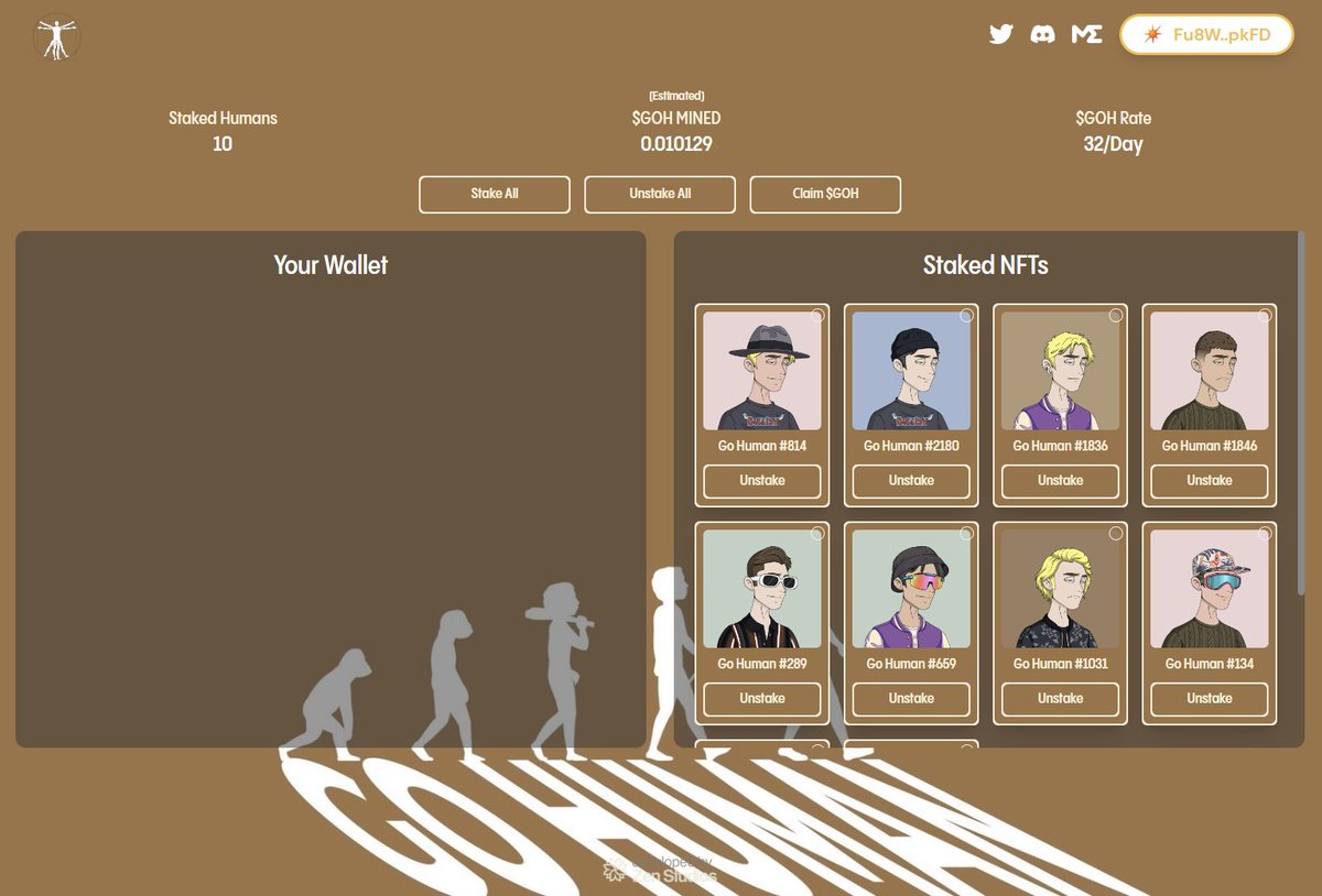 Staking is live for <a href="/GoHumanNFT/">Go Human</a> lfg 🔥🔥🔥