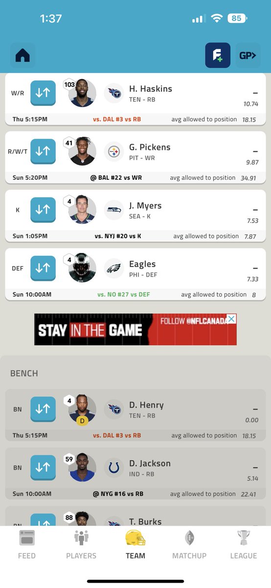 KavanSohal's tweet photo. @DrakeFantasy Starting him in one league. Don’t feel comfortable but not many options out there. 2QB PPR league https://t.co/Q3smmVV0uj