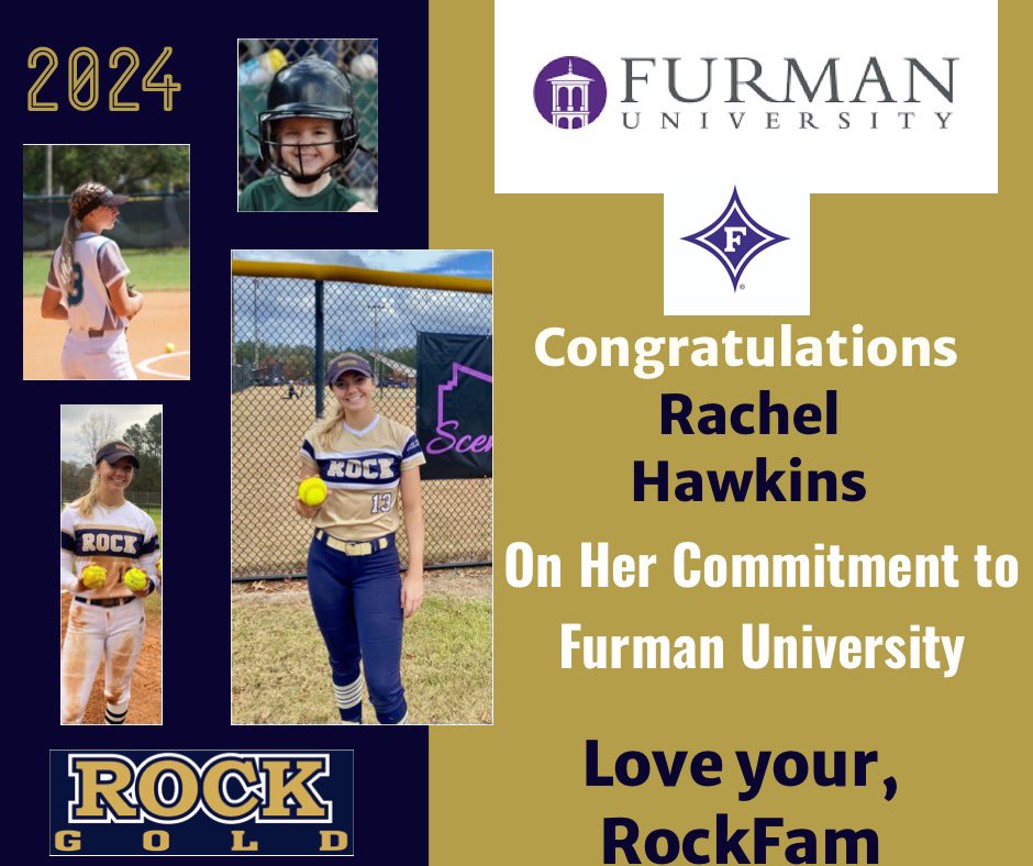 RockSBPerantoni's tweet photo. 💥💥Commit Alert💥💥congrats to our 2024 @rhawkins_13 for ur commit to @FurmanSoftball No doubt the best all around athlete I’ve ever had the privilege of coaching! Can’t wait till ur making highlights & chasing records @ the next level. What an awesome day! #Rockfam #getemdone https://t.co/eIMe5mEiVk