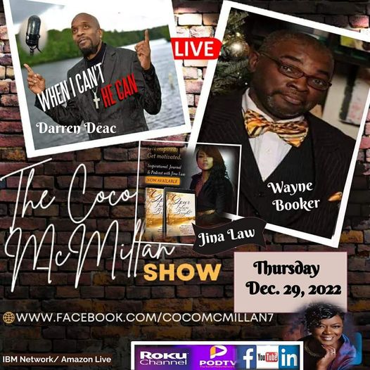 DarrenDeac's tweet photo. Tune in TONIGHT Thursday DEC. 29th @ 6:00pm to The COCO McMILLAN Radio Show. https://t.co/aPdpM8tXrd as I share my NEW Music with THE WORLD... SHARE THIS POST AND TUNE IN... #JCOD #TeamDarrenDeac #CoCoMcMillanRadioShow #WhenICantHeCan https://t.co/H8cNpQkmCK