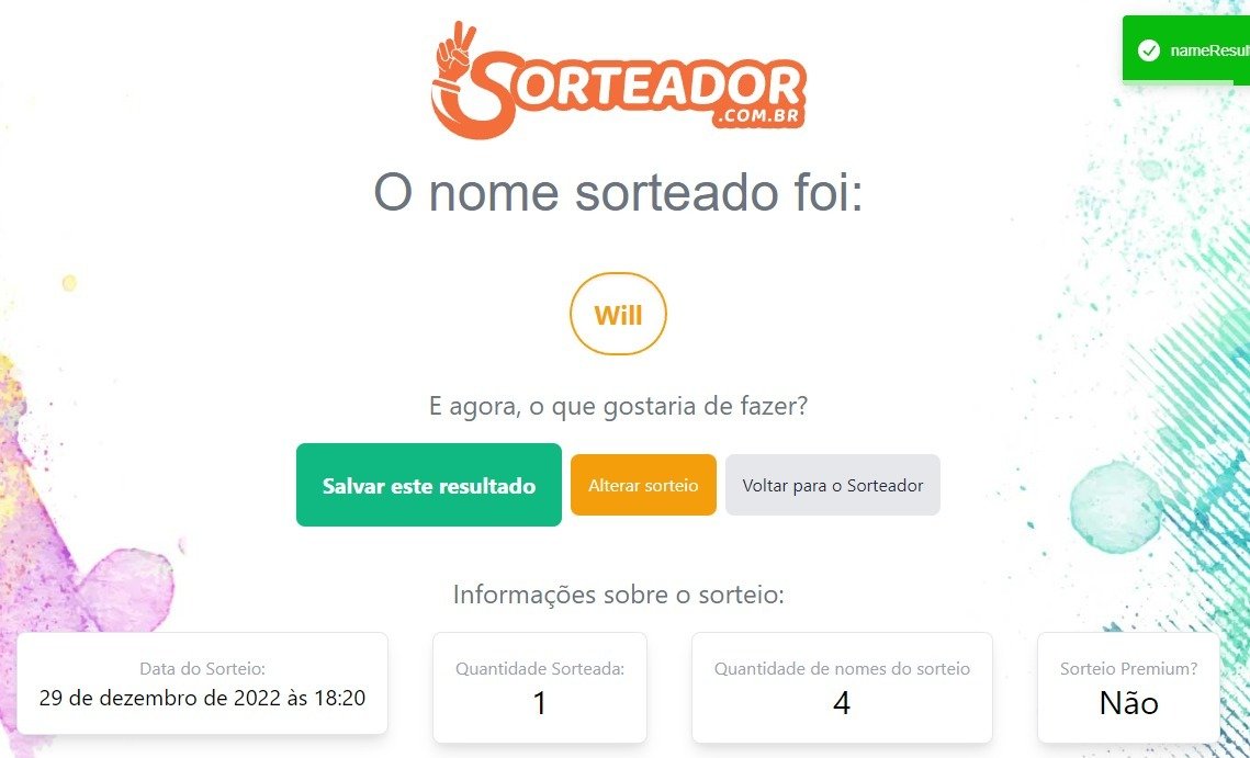 E como prometido, sorteamos os nomes de todas as pessoas que ajudaram nesse projeto solidário e o grande vencedor que vai levar além do carinho daquelas famílias, uma jersey oficial da SWS!

Mais uma vez, obrigada @w1fps! 💚🐍