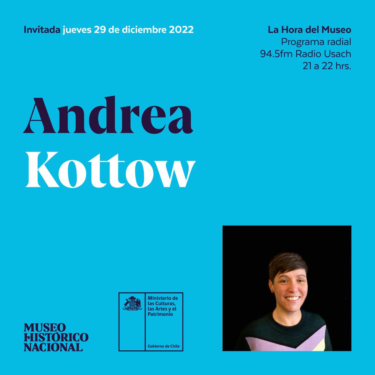 Editorial Hueders (@huedershueders) on Twitter photo Hoy a las 21 hrs. en La hora del Museo de <a href="/radiousach/">Radio USACH 94.5 FM</a> será entrevistada Andrea Kottow, autora de Fronteras de lo real. Hoy a las 21 hrs. en La hora del Museo de <a href="/radiousach/">Radio USACH 94.5 FM</a> será entrevistada Andrea Kottow, autora de Fronteras de lo real.