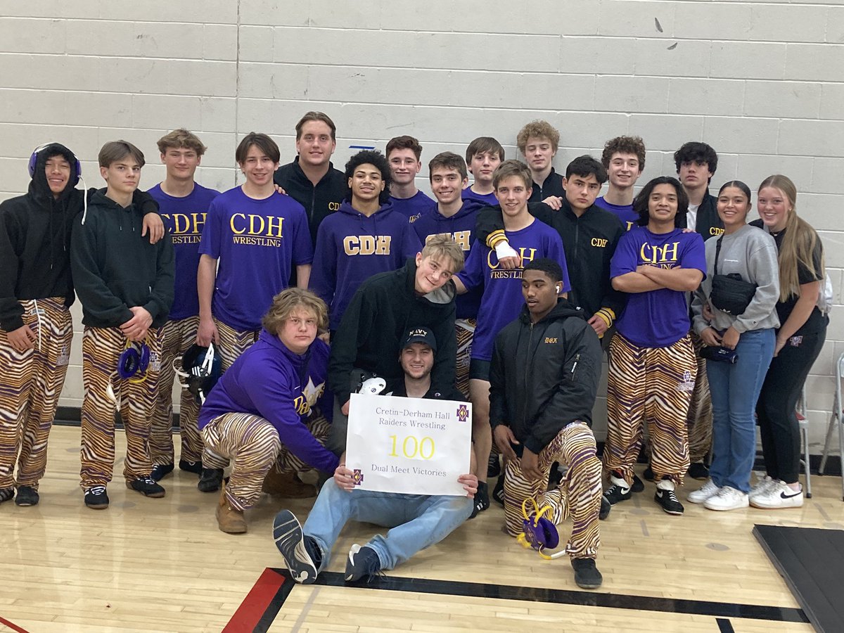 Raiders went 3-2 today to take 5th place out of 8 teams at North St. Paul Duals! Total team effort to overcome several open weights. 

Those wins were career victories #99, 100, &amp; 101 since <a href="/CCollege182/">MJL</a> started coaching at CDH! 

Congrats! Here’s to 100 more! 

<a href="/CDH_Raiders/">CDH Raiders</a>