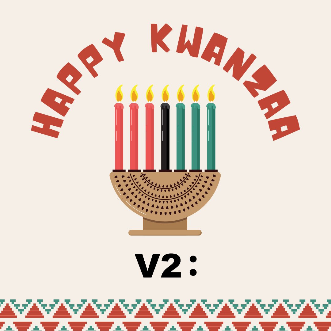 Celebrating Kwanzaa is about celebrating life and spreading joys. May the bright lights and colors spread brightness in your life and shower you with blessings.   
Enjoy this long week to the fullest with the people you love the most. Happy Kwanzaa from V2.

#HappyKwanzaa  #V2SA