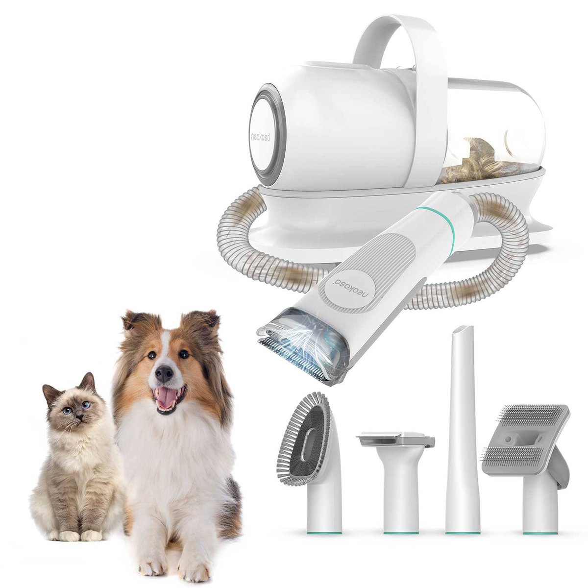 New Neakasa P1 Pro All-in-One Pet Grooming Kit and Vacuum is a Must Have Tool for Do it Yourself (DIY) Pet Owners and Professional Groomers - See more on the blog - fidofriendly.com/blog/new-neaka…