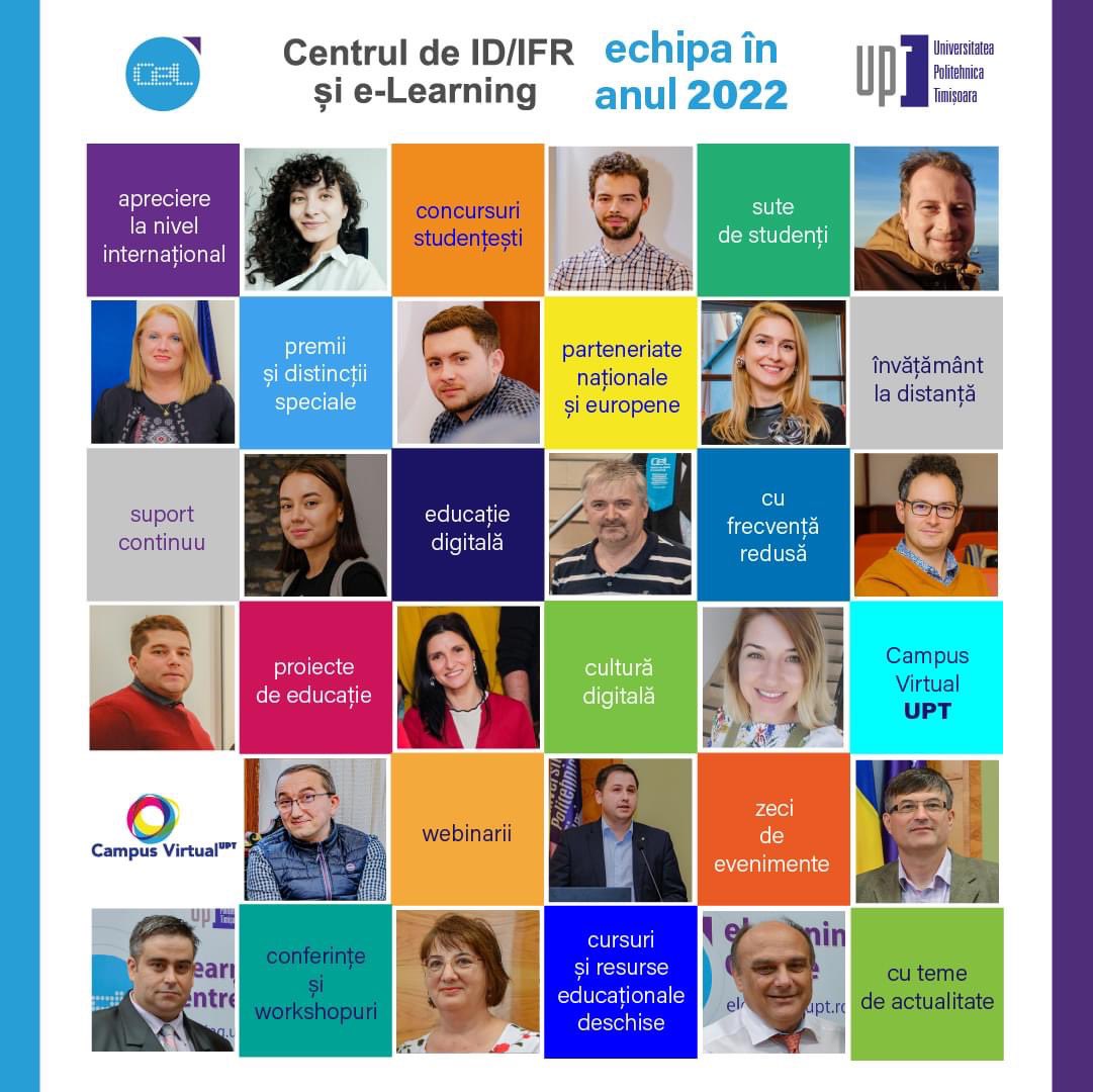 Dragi colegi, colaboratori, parteneri, studenți, prieteni și susținători: vă mulțumim că ne-ați fost alături și în 2022!
 
Noi, echipa CeL, vă dorim un început de an energic, plin de entuziasm și bucurii, cu realizări remarcabile tot anul!