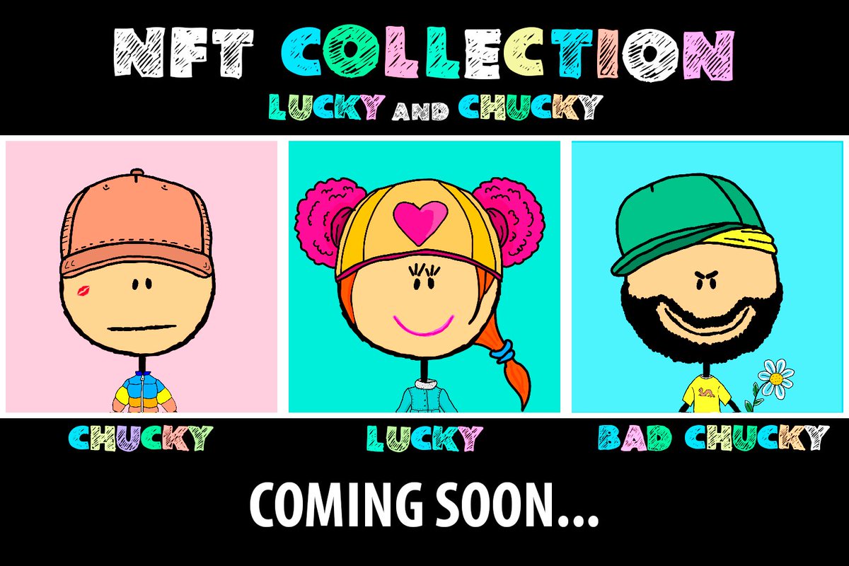 olo_pics's tweet photo. Coming soon.
Lucky &amp; Chucky are the main characters of collection which contains 10 000 fabulous avatars inspired by childhood, hand drawn in pretty pastels and adorned with cute detailing.
#NFT #NFTs #Bitcoin #Crypto #NFTCommunity #nft https://t.co/hpbADqmJzO