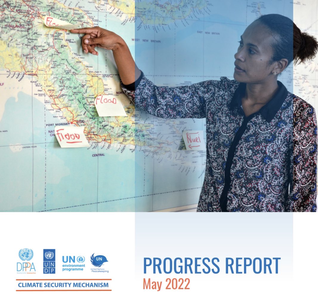 It’s been an eventful year for climate, peace & security at the 🇺🇳 !
Check out the #ClimateSecurityMechanism ‘s latest Progress Report taking stock of ongoing efforts to advance prevention and sustaining peace in a climate-changing world 🕊️ trello.com/c/TKE7Gf9s