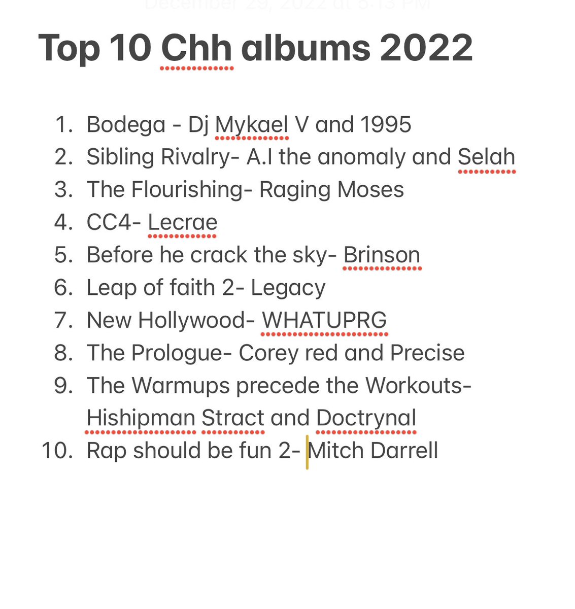 7thFromAdam's tweet photo. A lot of dope projects dropped 2022 but this is my top 10 #CHH #hiphop https://t.co/qBeSPvuOac