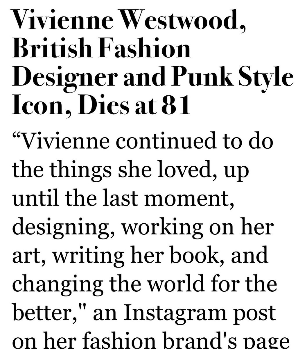 Two legends pass away.  Pele & Vivienne Westwood.
#RIP
#RememberedForever