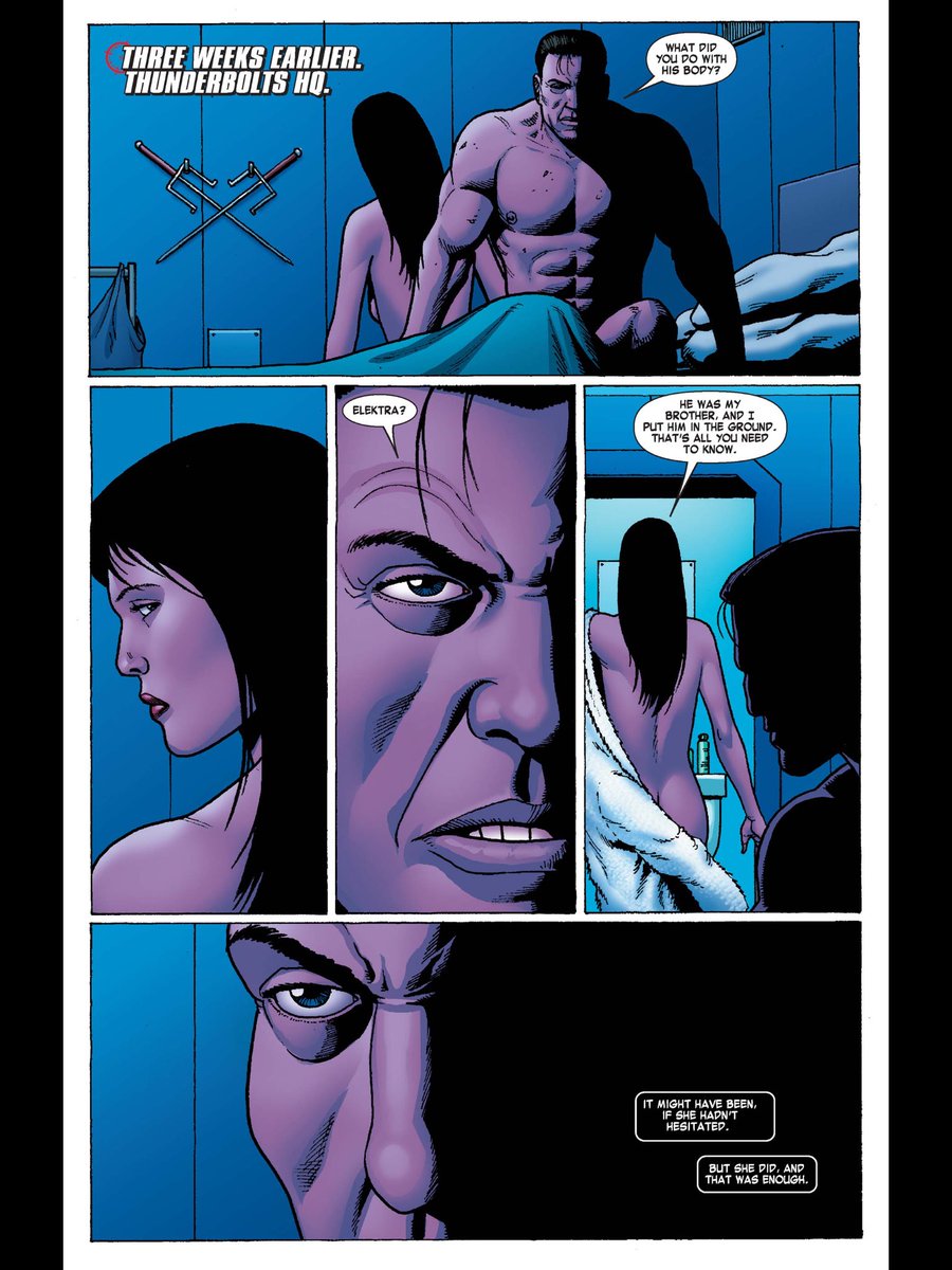 TalkingNatchios's tweet photo. When people say ‘there’s no sex in comics anymore!’ they are right - #Elektra and #Punisher used it all up in #Thunderbolts volume 3 and we just have to live with that! https://t.co/x7u2m6EIMM
