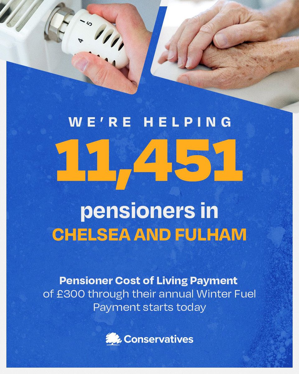 KCFConservative's tweet photo. ✅ Supporting our pensioners through the cost of living crisis 💷@Conservatives https://t.co/MtPmIzPoHA