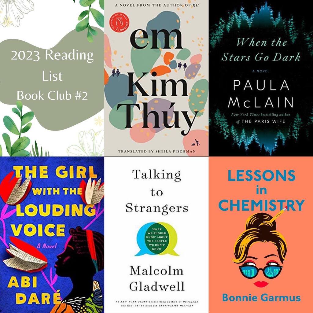 Here are my second book club’s picks for 2023. 
It’s going to be a great book year! instagr.am/p/CmxJZ5JyBhS/