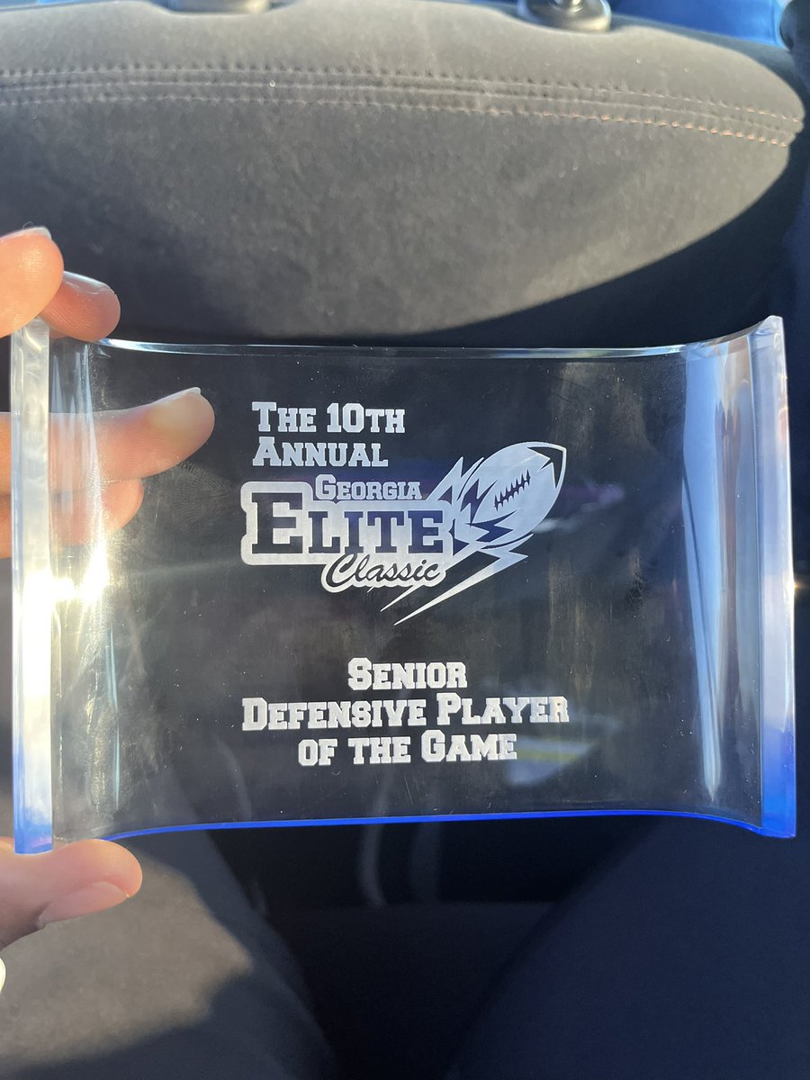 officialfox25's tweet photo. Blessed and honored to be named Defensive Player of The Game @GAEliteClassic @ChadSimmons_ @Mansell247 @CrispFB @RecruitGeorgia https://t.co/AIuWGOPe1b