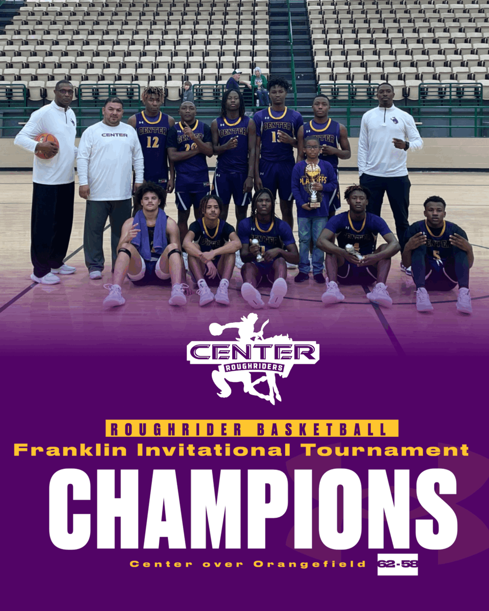 center_hs_bball's tweet photo. Champions!! Riders come out on top with a victory over a very tough Orangefield team!! Riders were led by MarMar Evans 28 pts 7rebs, Cash Cross 15 pts 7 rebs, BoBo Gipson 7 pts 7 rebs!! https://t.co/c1dmt1M20C