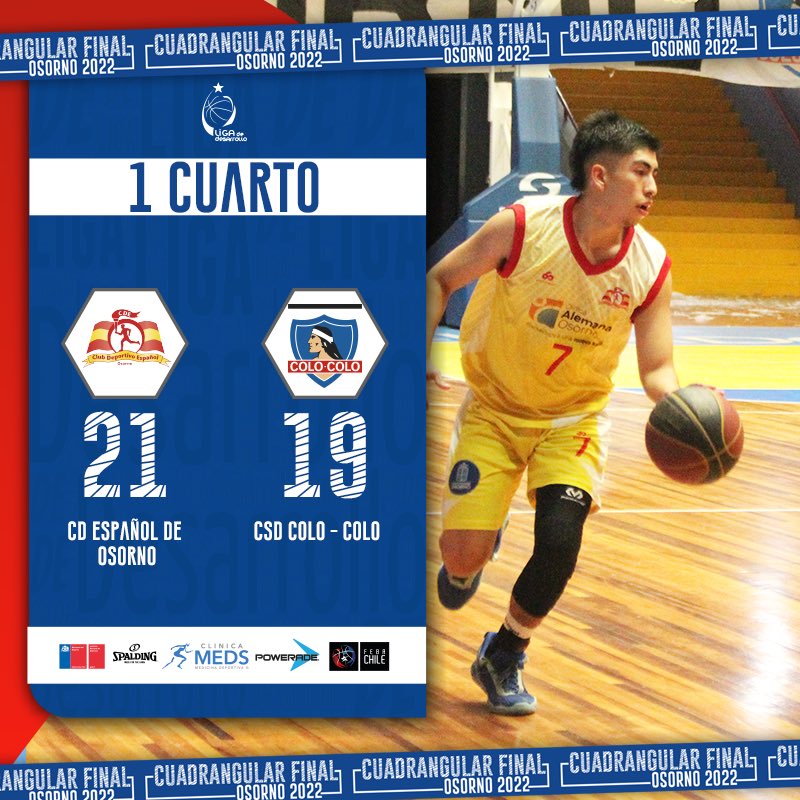 Temporada 2022 🔴🔵

Resultado 1 cuarto 

@espanoldeosorno vs. @csydcolocolo 

#spaldingchile | @indchile | @mindepchile | @chilefeba | #poweradecl | #clinicameds