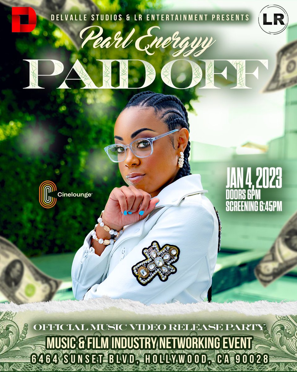 Look at God 🥹 my first event in California since I moved in 2020 is in Hollywood! My official music video premiere party + music &amp; film industry networking event😍🙌🏽

Tickets: eventbrite.com/e/pearl-energy…
