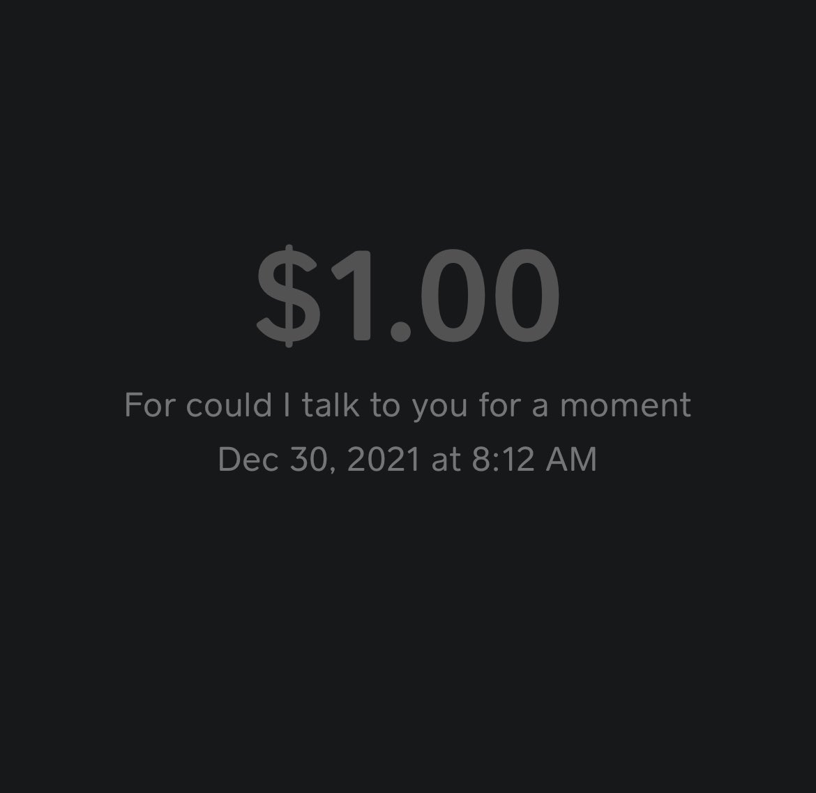 PurpleReignWell's tweet photo. @CashApp My ex with a $1 3 times telling me he wanted to talk to me. The 3rd was him giving me his number. We had broke up and I stopped speaking to him &amp; had blocked him. Clearly didn’t think to block him on CashApp lol.  $mealee https://t.co/9xVizpkBxi