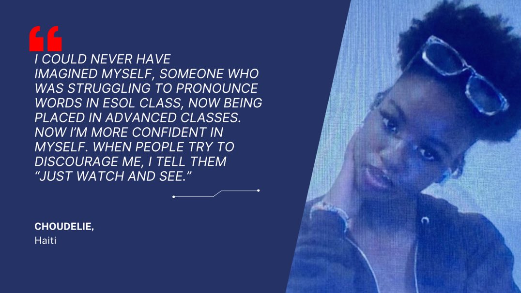 Choudelie is in 11th grade at High Point High School in PG County. She was recently accepted at the University of Minnesota and wants to pursue a degree in Business Administration! With your help, we can help young immigrants be prepared for college! libertyspromise.org/support-us