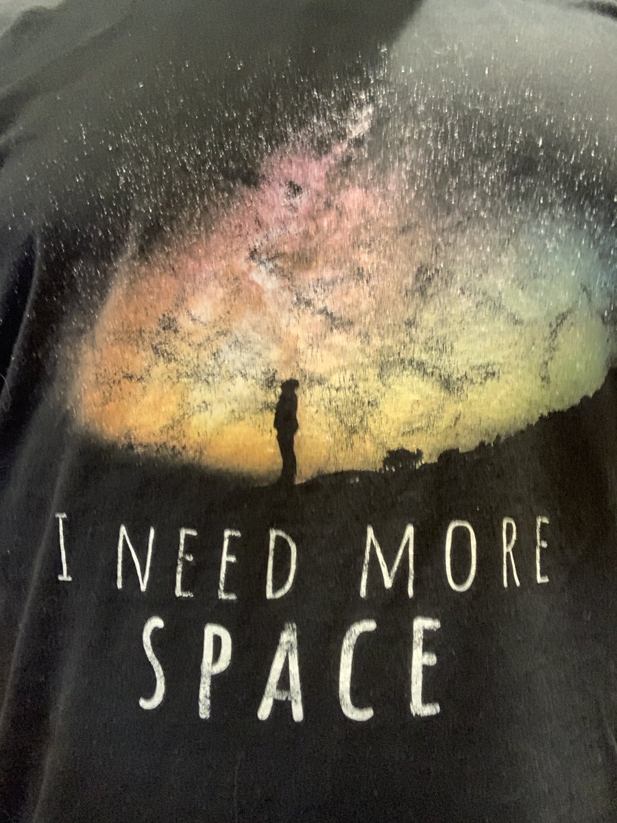 AggieAstronomer's tweet photo. Wearing one of my favorite Christmas gifts today. 😊
#ineedmorespace #Space #Tshirt #ChristmasGift #GigEm #GodIsGood https://t.co/OixNoWUjWR