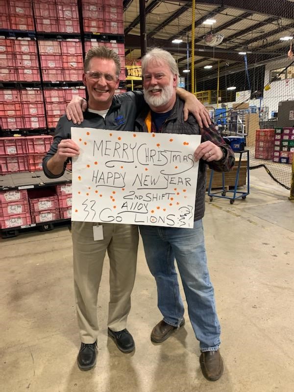 CreativeFoam's tweet photo. Here's some pictures from our Alloy Christmas Celebration last week! A belated Merry Christmas to everyone! Happy New Year! And GO LIONS! 😆 https://t.co/jL7wDHurAk