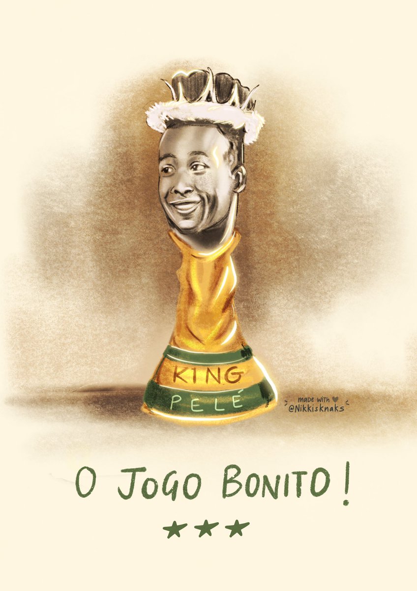 nikkisknaks's tweet photo. Rest in Peace, King. ⚽️👑
Edson Arantes do Nascimento,1940 - 2022.
.
.
#pele #football #brazil #goat #ripgoat #illustrator #characterdesign #kingpele #digitalart #illustrationartists #procreate #footballfans #legend https://t.co/Y0yNG1GZcO