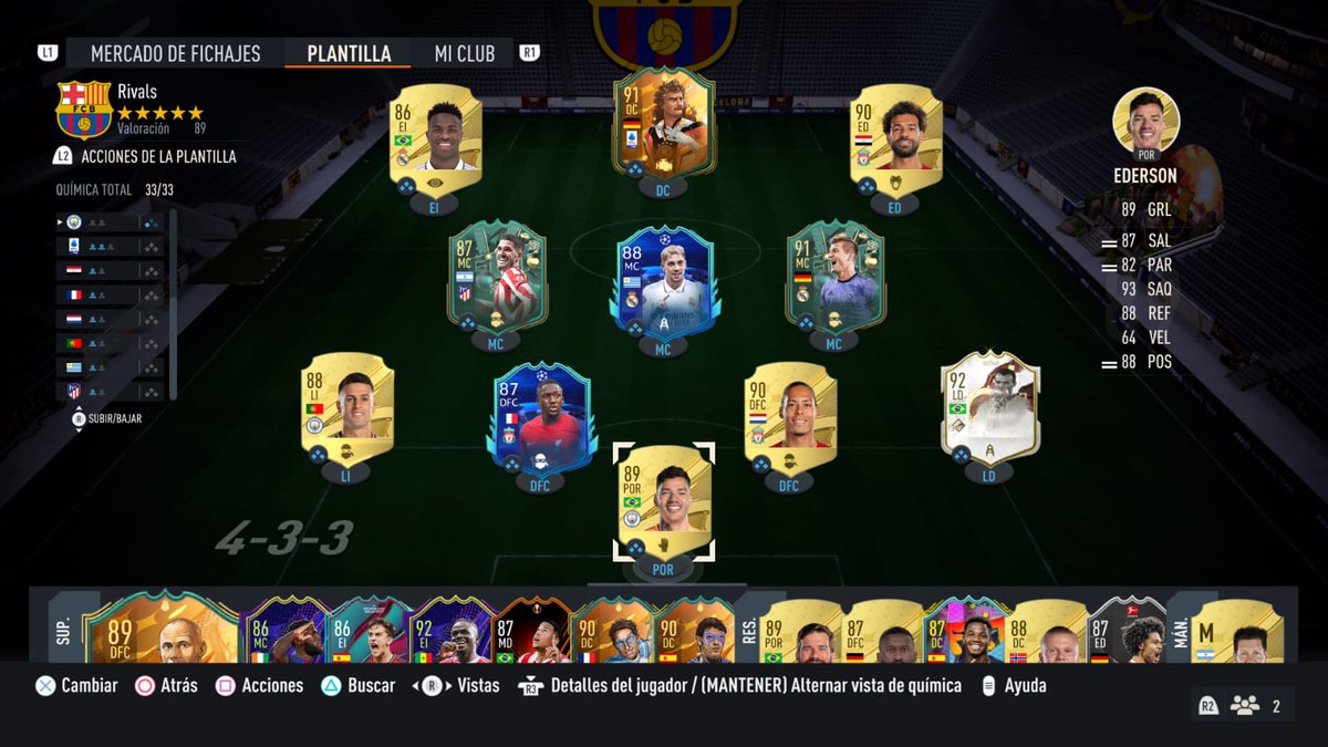 Al final me he calentado y me he hecho a @rodridepaul para acompañar a <a href="/fedeevalverde/">Fede Valverde</a> y <a href="/ToniKroos/">Toni Kroos</a> 

Los extremos de lo mejor que he encontrado a low cost. (6 intransferibles en el 11 y todos intransferibles en el banquillo)

¿Qué opináis?