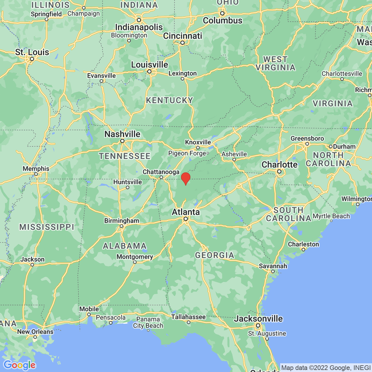 New town every hour on Twitter "Cherry Log, Population 47