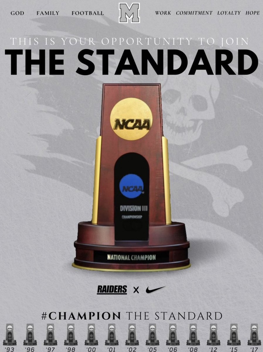 Blessed to receive an offer from Mount Union ! 💜🤍
<a href="/CoachGeoffDartt/">Geoff Dartt</a> <a href="/CoachEdwards28/">Coach CJ Edwards</a> 
<a href="/ForgeFootball/">Valley Forge Patriots Football</a>