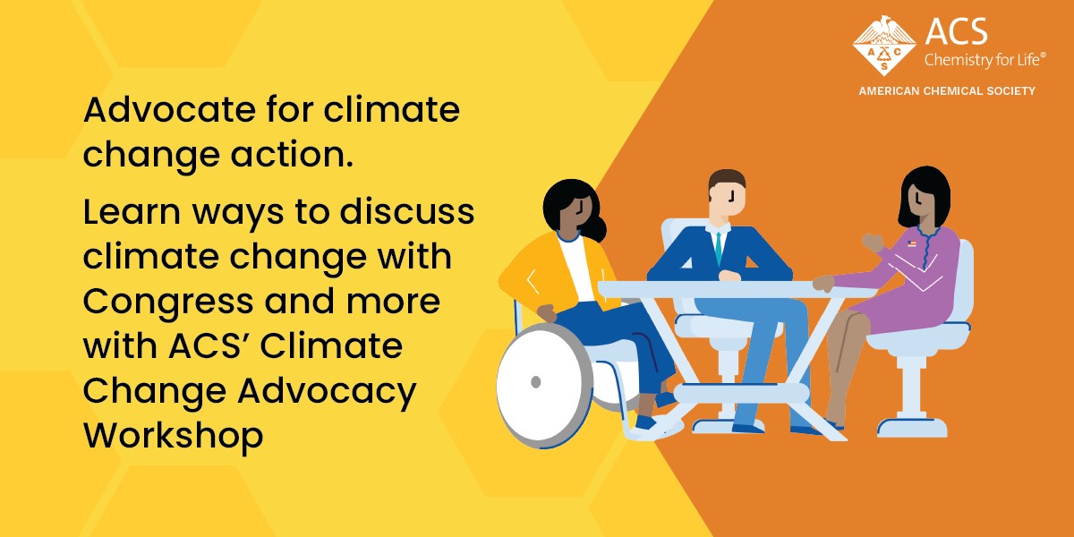 Become an informed #ClimateChange advocate with the help of the ACS #Climate Change Advocacy Workshop! Participate in this workshop from the comfort of your home at your own pace. Learn more at fal.cn/3uLyD. #ChemTwitter