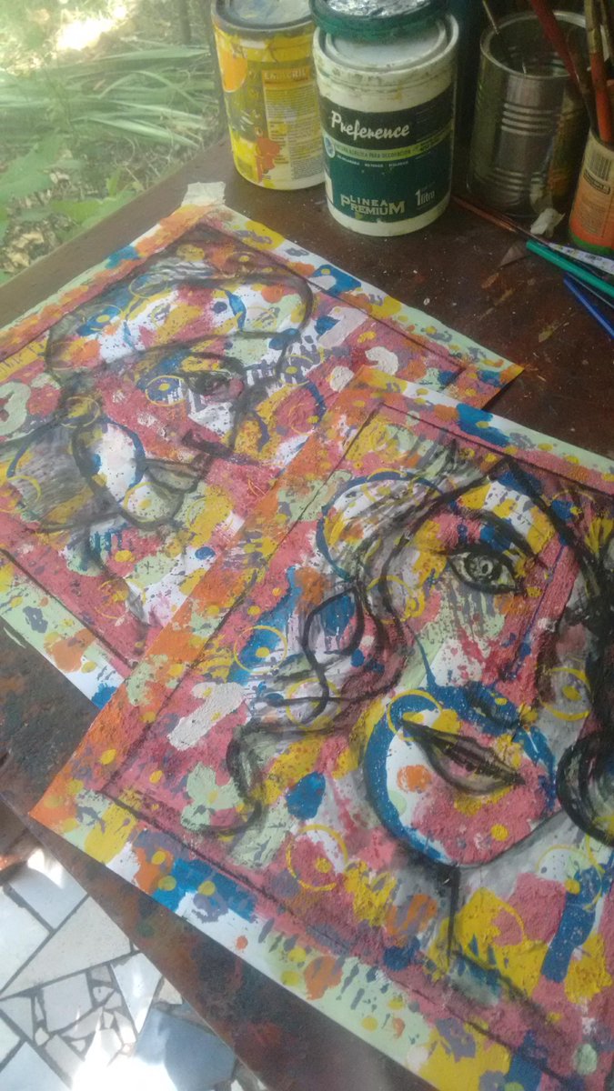 MeinPablo's tweet photo. EINS MINUS EINS = ZWEI

1️⃣ ➖ 1️⃣   = 2️⃣

Letztes Werk des Jahres 2022, Latexfarbe, Acryl, Sand und Plastikkitt auf Opalkarton zum Zweiteilen

#pabloaleandro #art #kunst #artist https://t.co/tMsitWCzFF